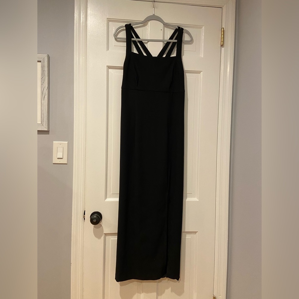 CDC Caren Desiree Co. Evening Gown w/ Cross Back & Front Slit – Size 12